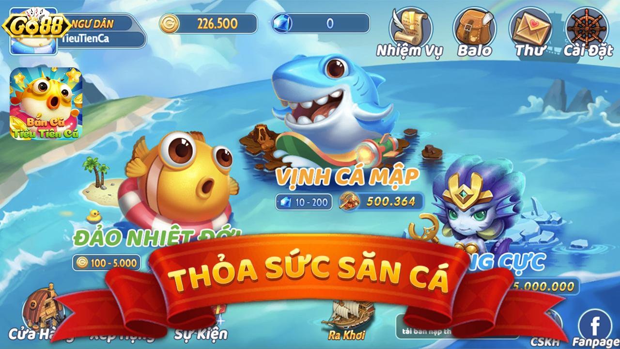 Hệ Thống Vũ Khí Đạn Bắn Cá Tiểu Tiên Cá Go88